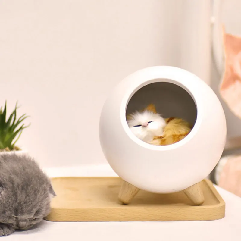 Белый Xiaomi Mijia Youpin Kitty Ночной светильник, креативный подарок для девочки, прикроватная лампа для сна, лампа для кормления, заряжаемый светодиодный светильник - Цвет: Белый