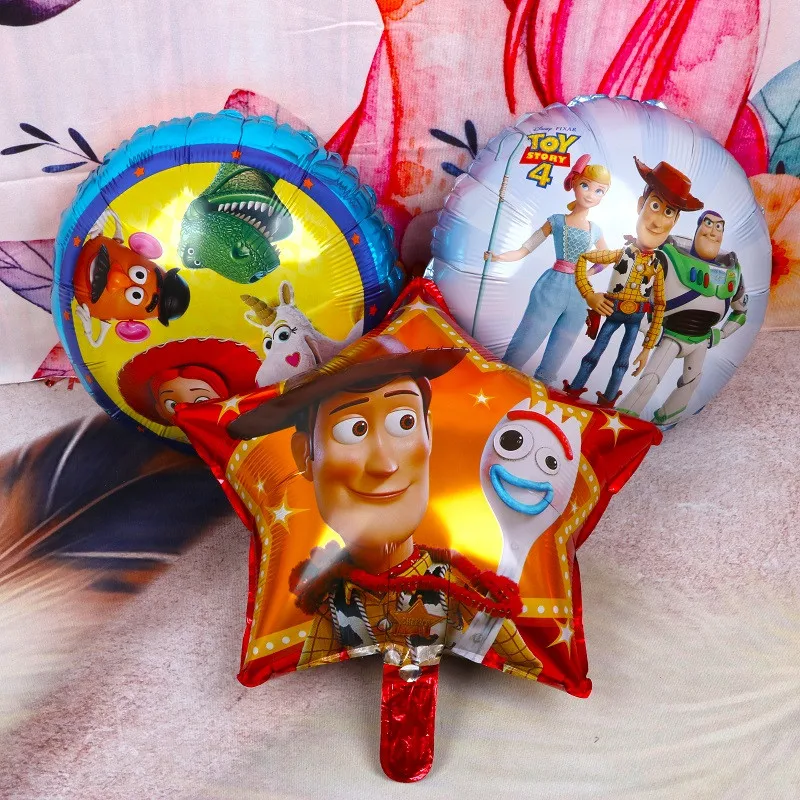 

1pc 18inch Toy Foil Balloons Cartoon Story Hero Woody Captain Buzz Balls Kids Birthday Party Decor Inflatable Helium Globos