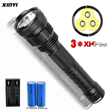 

3 *XHP50 Powerful LED Flashlight 5Mode Waterproof LED Torch Explosion proof aluminum alloy For outdoor professional lighting