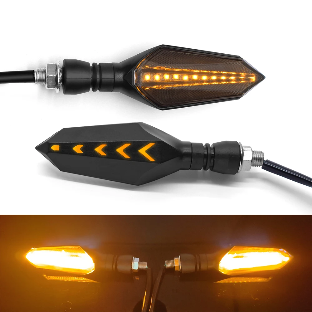 Motorcycle LED Universal Flowing Blinker Light Waterproof Turn Signals For Yamaha WR 250X 450 SEROW 225 250 TTR 125 600 | Автомобили и