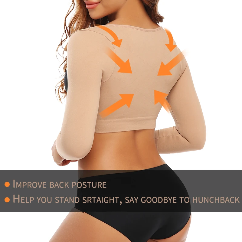 Upper Arm Compression Sleeve Shaper Crop Top - Posture Corrector