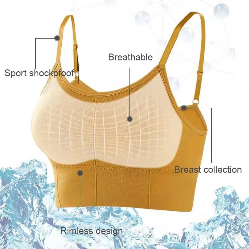 

Women's Cotton Bra One Piece Underwear Women's Sports Bra Soft Tank Top Seamless Brassiere Top Girls Sexy Top Female Lingerie