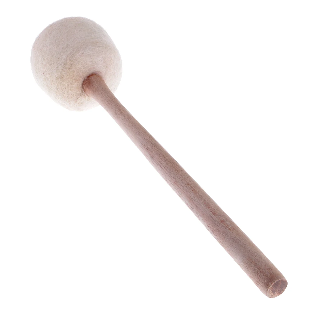  2pcs Handmade Felt Wood Handle Striker Mallet Tibetan for Singing Bowl Gong