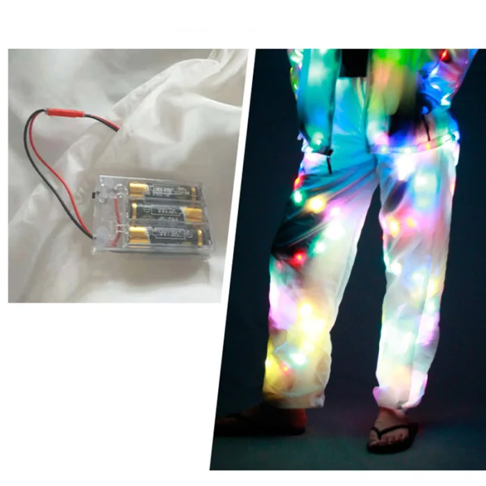 Светодиодный светящийся брюки красочные светящиеся брюки для Хэллоуина ночной клуб бар танцевальное шоу СВЕТОДИОДНАЯ бутафория брюки XRQ88