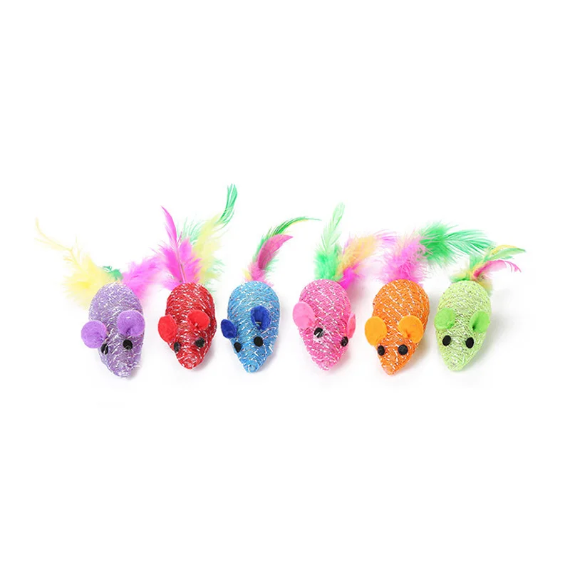 2021 New Cat Tosses Toy Hollow Tube Winding Cute Mouse Shape Home Anti-depression Rope Winding Chirping Mouse Toy Pet Supplies 