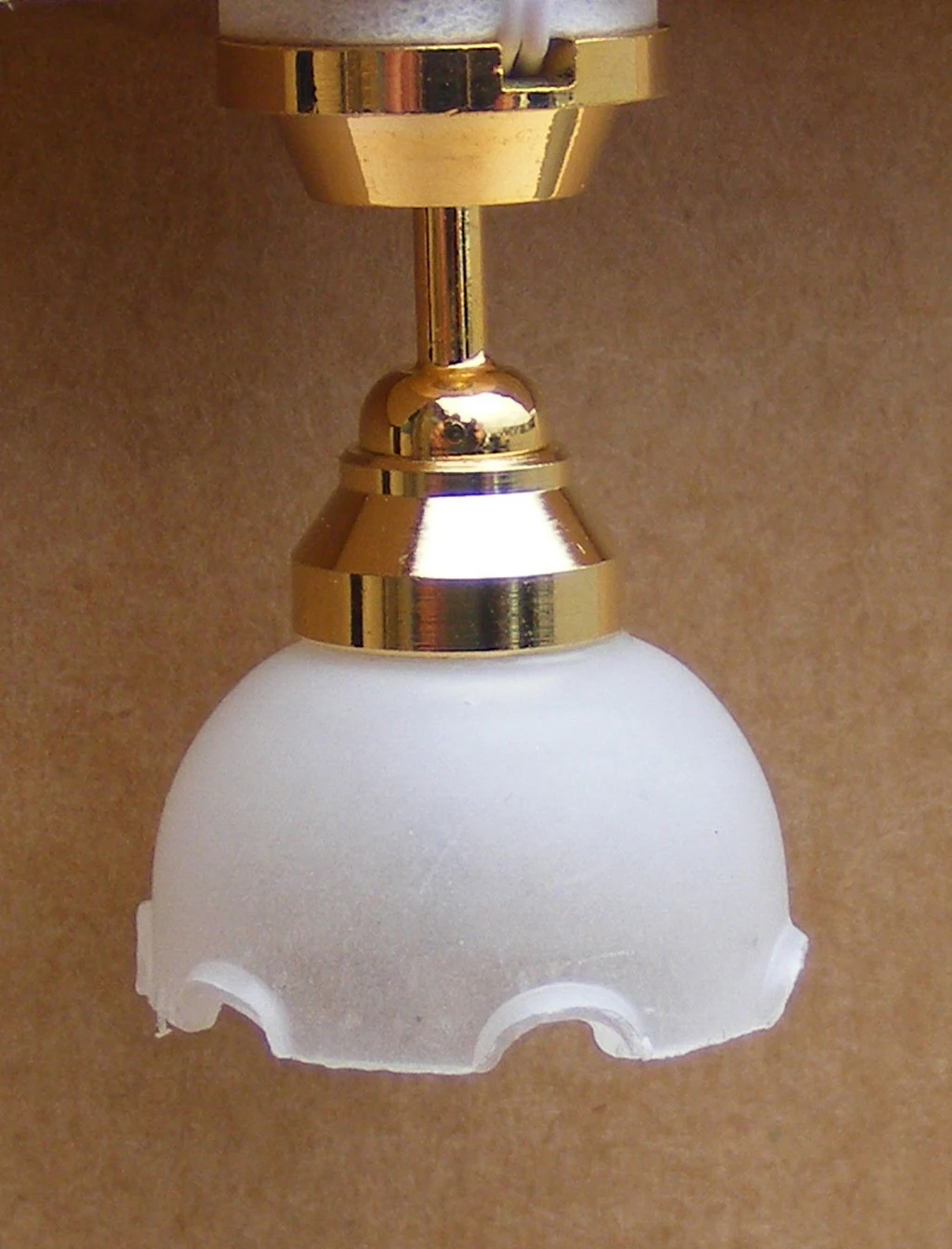 1:12 Dollhouse Miniature White Shade Ceiling Light LED With Battery