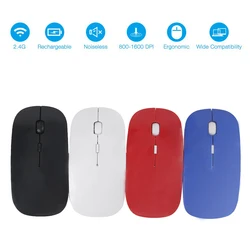 Souris optique sans fil 2.4 ghz, Ultra fine, récepteur USB, pour ordinateur portable et de bureau 