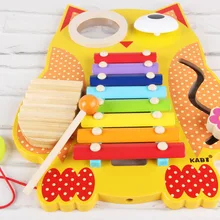 Деревянная детская развивающая игрушка многофункциональная Октава стук пианино стук ксилофон Дошкольный музыкальный инструмент