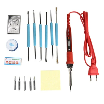 

Welding Soldering Iron Tools Kit Digital Soldering Iron Kits Adjustable Temperature 80W LCD Solder Welding Tool