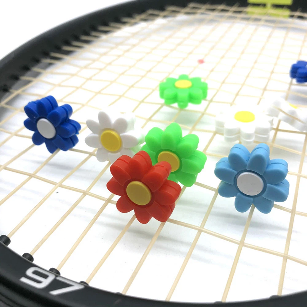 4Pcs/2Pcs Retail Tennis Racket Vibration Dampeners Silicone Cartoon Petal Shape Anti-Vibration Shock Absorber Tennis Accessories tennis accessories tennis racket shock absorber