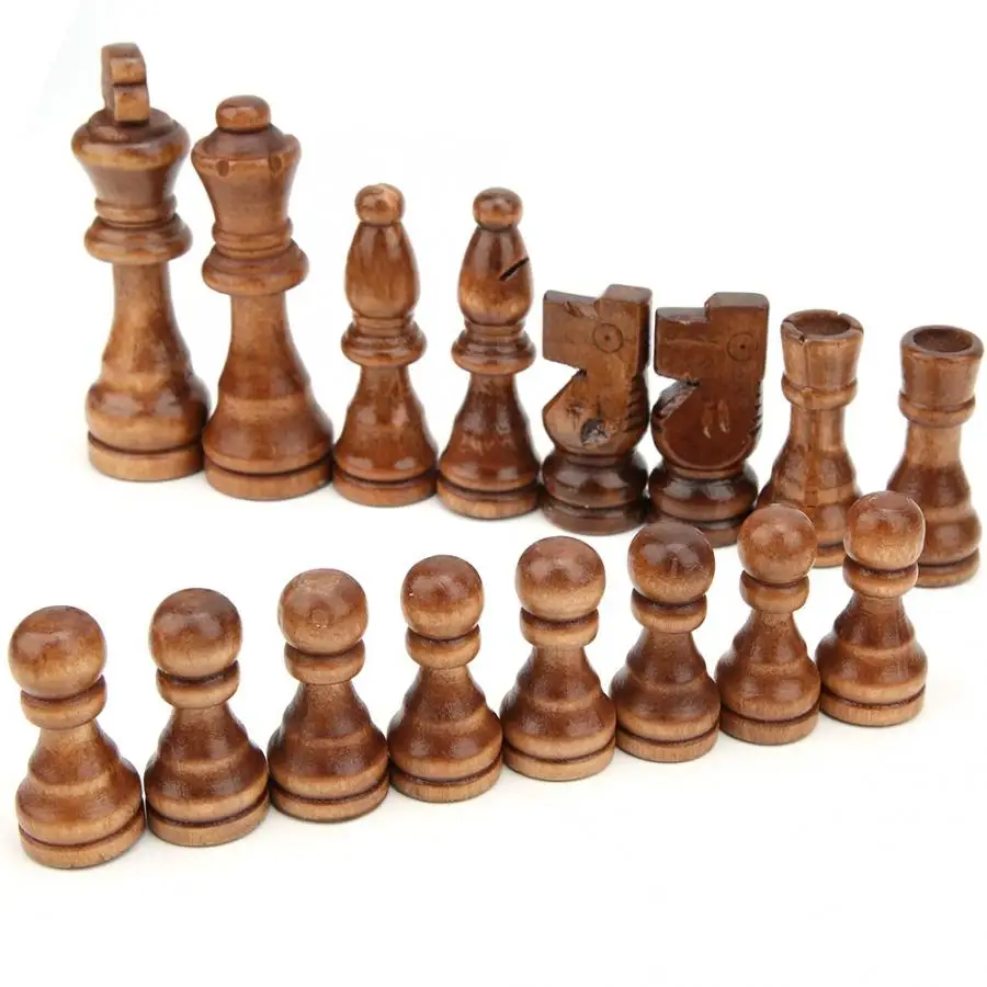 32pcs 55/77/91mm Wooden International Chess Piece Parent-Child Interaction Puzzle Toy Gift Children Chess Games Family Activity wooden chess chess pieces chess puzzle game