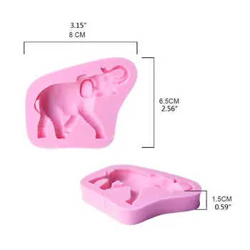 

3Pcs Happy Elephant Family Dad Mom Baby Resin Silicone Molds Kit Jewelry Tools