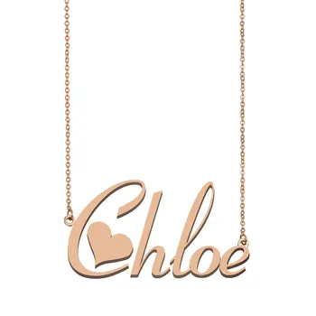

Chlo-e Name Necklace Custom Gold plated Nameplate Choker for Women Girls Best Friends Birthday Wedding Christmas Mother Gift