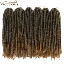 Энергичные 20 дюймов мягкие прямые дреды вязаные крючком косички Jumbo Dread прическа Омбре синтетический искусственный локс плетение волос для наращивания