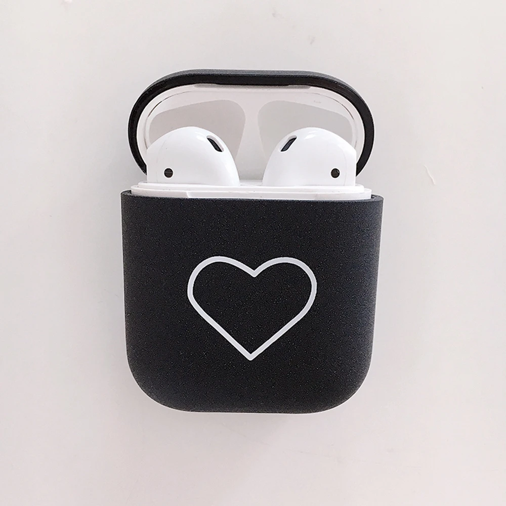 Чехол для наушников с милым сердцем для Airpods 2, Жесткий Чехол для наушников, чехол для наушников, аксессуары для Apple Air pods, зарядная коробка