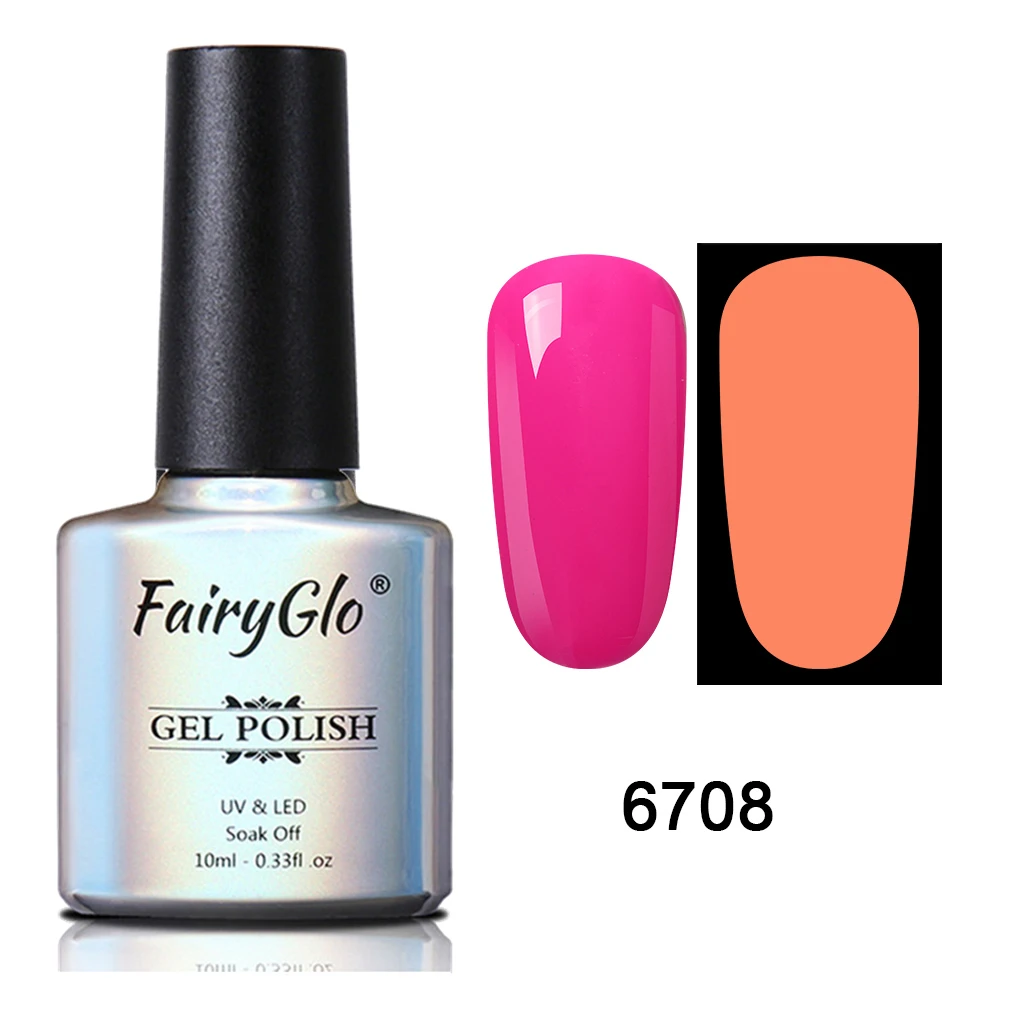 FairyGlo 10 мл ночной светящийся в темноте УФ-Гель-лак для ногтей Гель-лак эмалированный лак замачиваемый УФ светодиодный неоновый флуоресцентный Гель-лак - Цвет: 6708