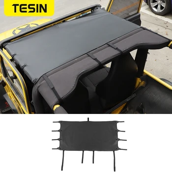 

Soft Roof Bikini Top Sunshade Cover Sun Shade Anti UV for Jeep Wrangler TJ 1997-2006 Leather Black Car Exterior Accessories