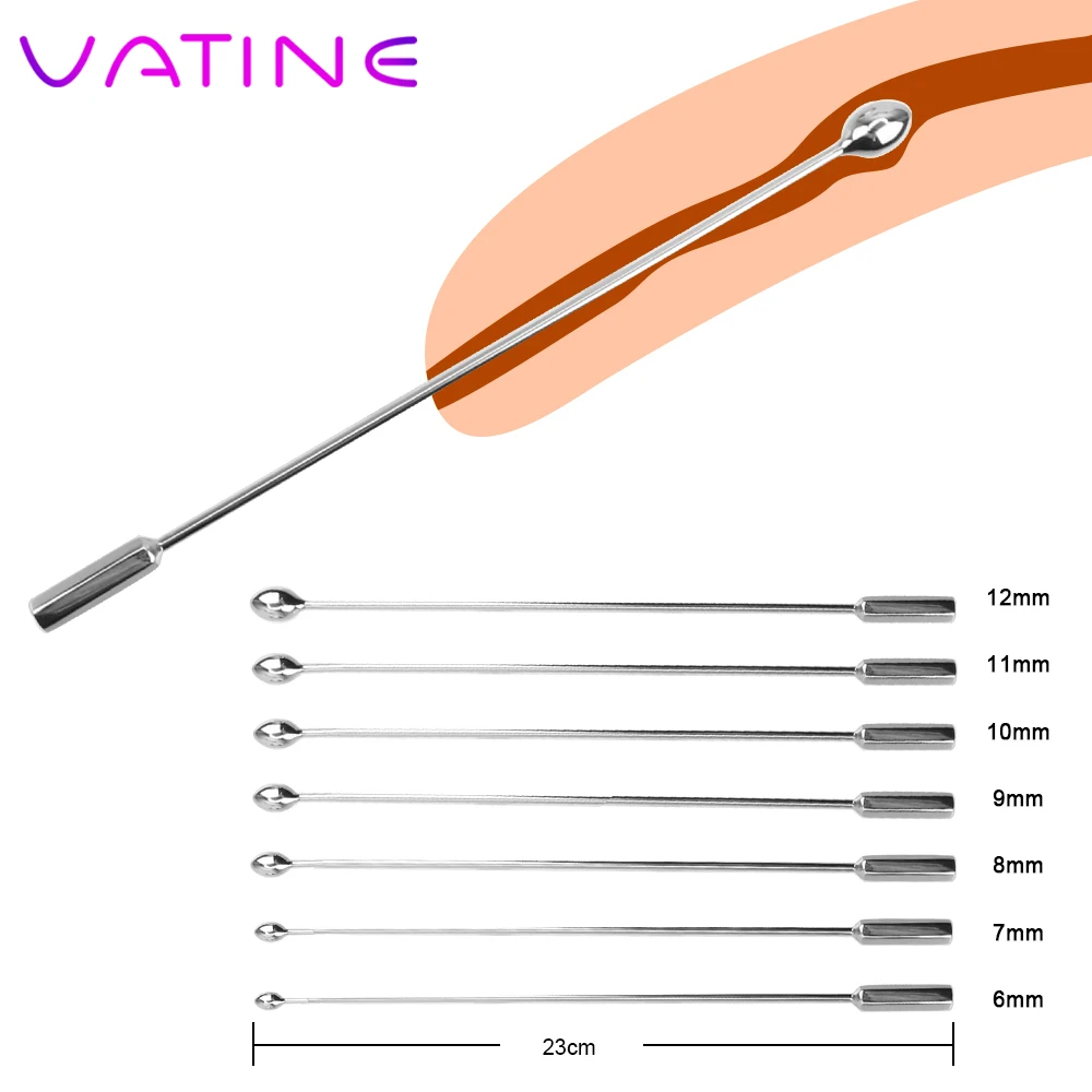 VATINE Metal Urethral Catheter Horse Eye Stimulation Male Urethral Dilator Penis Plug Sounding-Adult Products