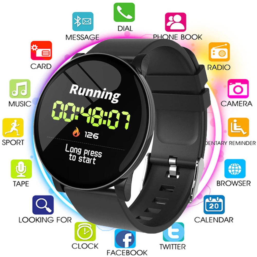 

Smart Watch Men S9 Smartwatch IP67 Waterproof Heart Rate Monitoring Fitness Bracelet Sport Smarrt Watches for IOS Xiaomi Android