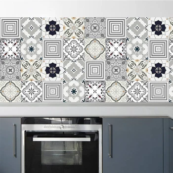 

Arab DIY Mosaic Wall Tiles Stickers Waist Line wall vinyl sticker Kitchen Adhesive Bathroom Toilet Waterproof