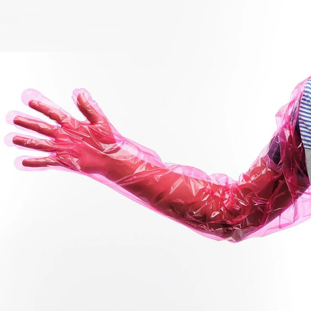 50 pieces Long Arm Length Disposable Pond/Aquarium Veterinary Gloves