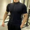 Men Sport Training Ice silk summer Polo T-shirt Short Sleeve Male Casual Quick dry Gym Running Fitness Slim Tees Tops Clothing 4