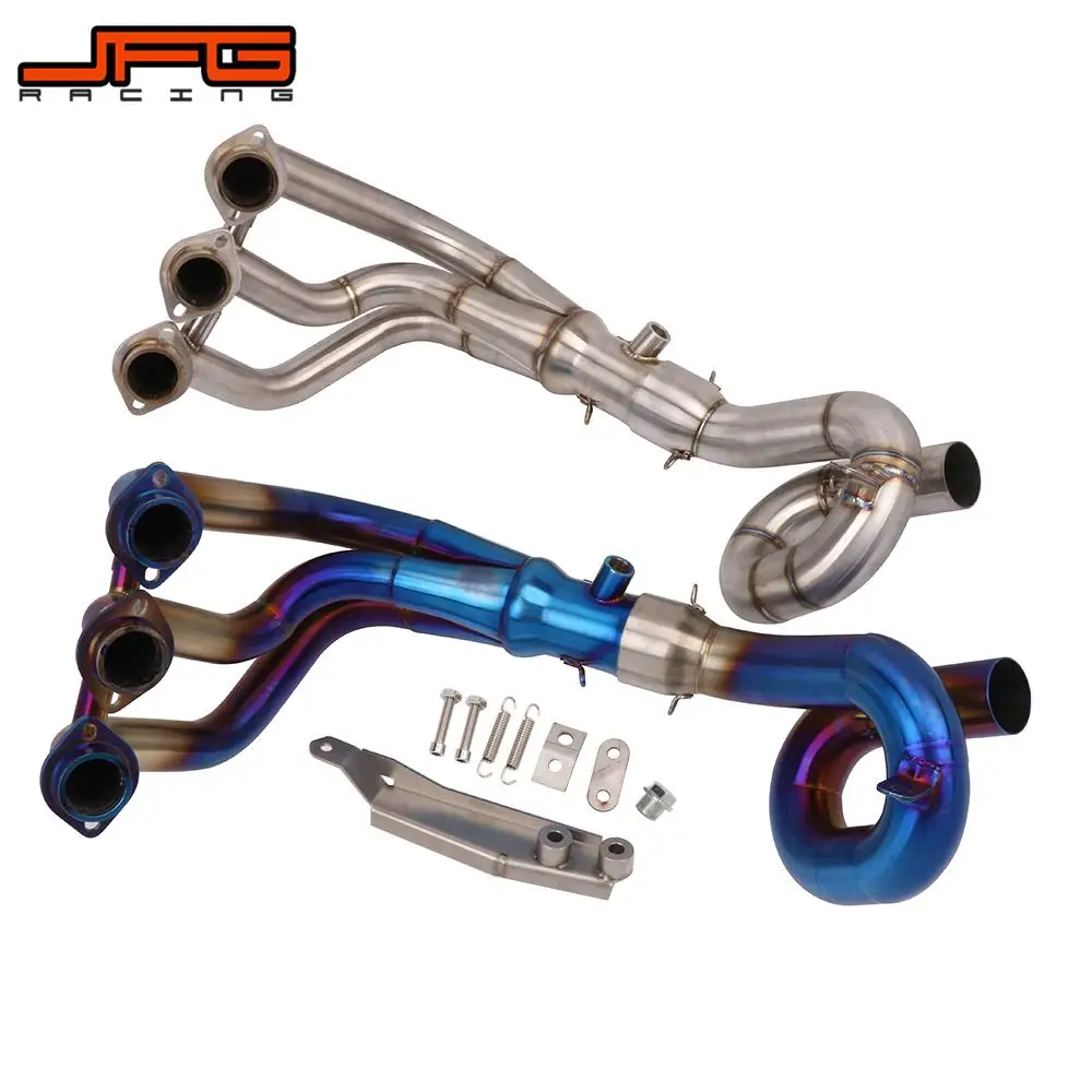 Motorcycle Full Exhaust System Middle Front Exhaust Muffler Link Pipe Slip-on For YAMAHA MT09 MT-09 FZ09 FZ-09 2014-2018 Motorcycle Full Exhaust System Middle Front Exhaust Muffler Link Pipe Slip-on For YAMAHA MT09 MT-09 FZ09 FZ-09 2014-2018