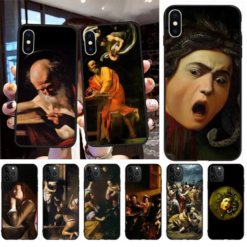 

HPCHCJHM Caravaggio The Soul and the Blood Soft Phone Case Cover for iPhone 11 pro XS MAX 8 7 6 6S Plus X 5S SE 2020 XR case