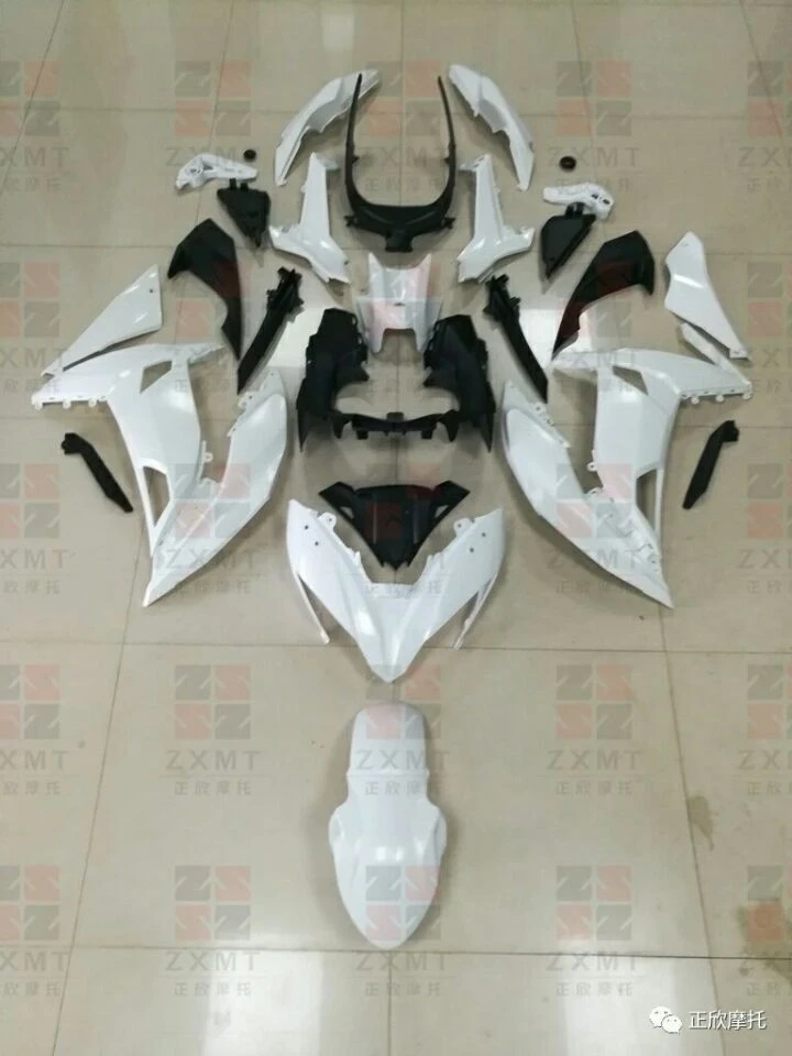 ZXMT мотоциклетные панели обтекателя кузова полный набор подходит для Kawasaki Ninja 650F 650 17 Неокрашенный Белый глянец Черный