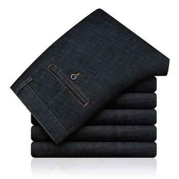 

2020 Jeans in Washed Denim Men's Pants Trousers with Elastic Drawstring Waistband With Modal High Quailty