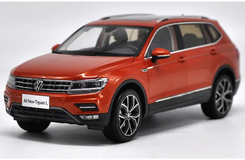 1/18 VW Volkswagen New Tiguan L 2017 оранжевая коллекция литых под давлением моделей автомобилей