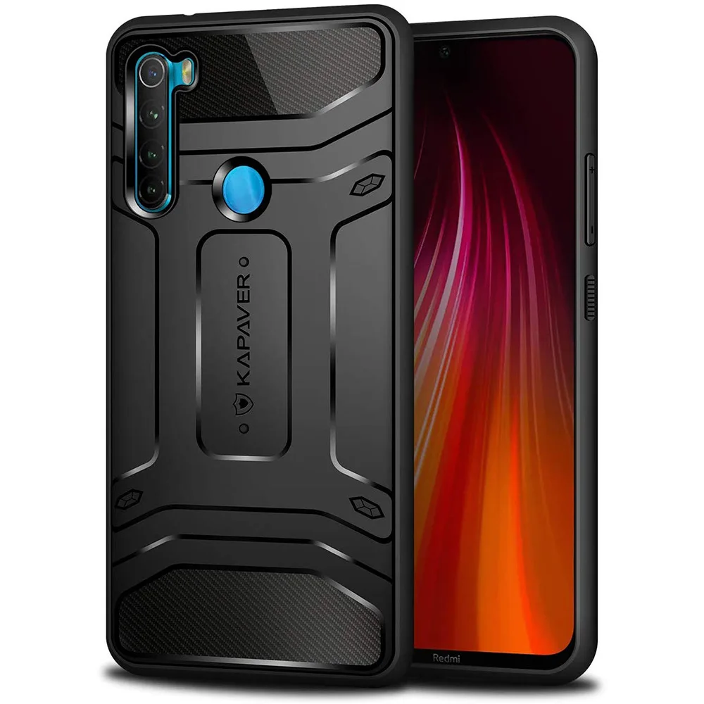 Противоударный чехол-бампер KAPAVER для телефона Xiaomi Redmi Note 8 термополиуретановая