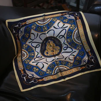 

New silk scarves pure natural mulberry silk "treasure" small square/small silk scarves/occupation