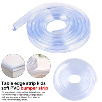 

Glass Table Edge Furniture Guard Strip Horror Crash Bar Corner Foam Bumper Collision 1M Clear Protection Baby Safety Products