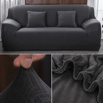 

Jacquard Design Solid Color Sofa Cover Elastic Sofa Slipcovers for Living Room Sofa Towel Slip-resistant Sofa Covers