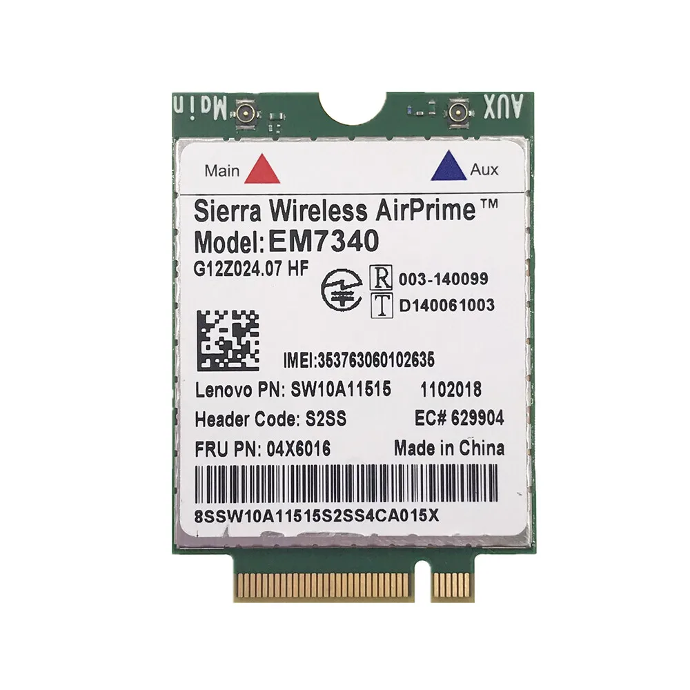 

For EM7340 FRU 04X6016 4G LTE/HSPA+ Wireless Module For ThinkPad 10/ Helix 2nd Gen/ X260 /T460/ T460S/T560