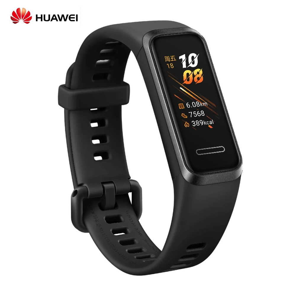 HUAWEI Band 4 Цвета экран водонепроницаемый смарт-Браслет фитнес-браслет монитор сердечного ритма Смарт-часы для Android/iOS