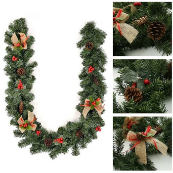 

180cm Rochester Spruce Christmas Garland With Berries & Pine Cones Christmas Tree Pendant Decoration