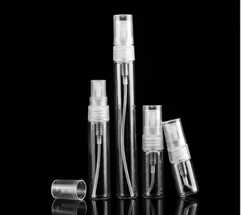 

100pcs Mini Refillable Perfume Bottle Glass Sample Bottle Travel Empty Spray Atomizer Bottles Bottles Cosmetic Packing Container
