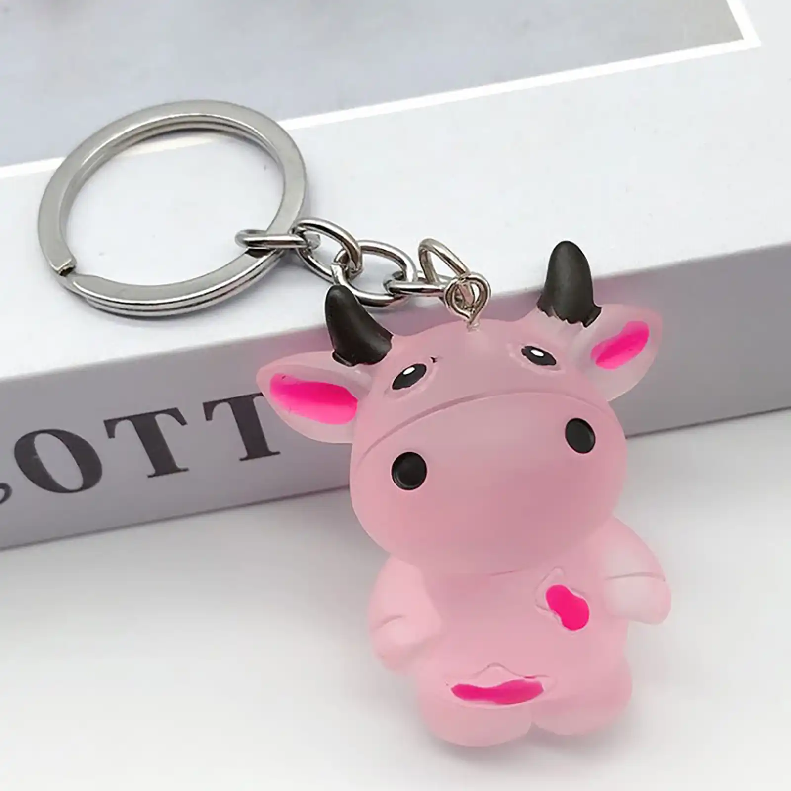 2021 Year of the Cow Keychain Space Cattle Keychain Car Bag Pendant Keyring