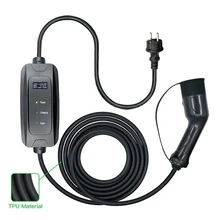 

Portable EV Charger Level2 16A Sing Phase Type1 Type2 Connector With 5M Cable For Electric Vehicle Car Charging Station