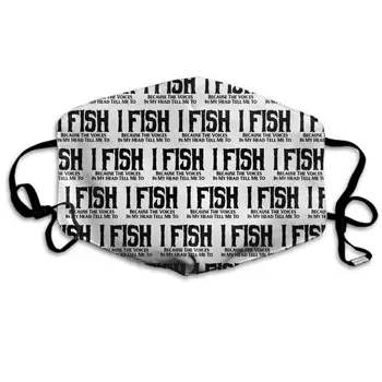 

Comfortable Two Layer Dust Mask, Soft I Fish Because The Voices in My Head Tell Me Face Mask Cover Mouth for Adults and Teens