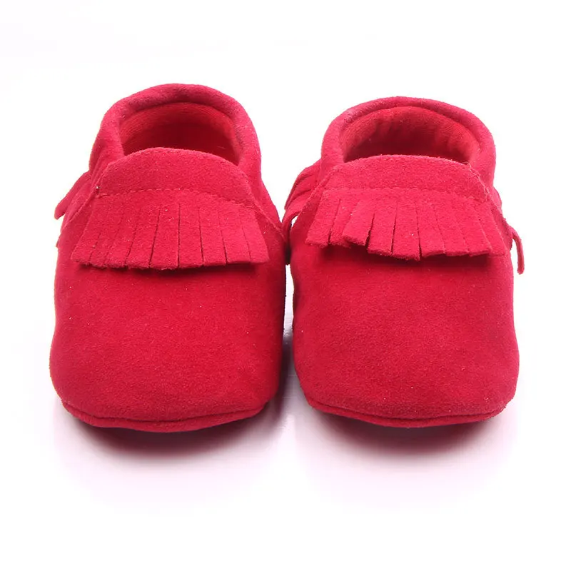 Cute newborn baby shoes baby boy girl baby soft leather soft shoes first walker leather tassel crib light color casual moccasins