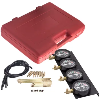 

4Pcs Set Motorcycle Fuel Vacuum Carburetor Carb Synchronizer Tool Balancer Gauge Tool Kit with Rubber pipes