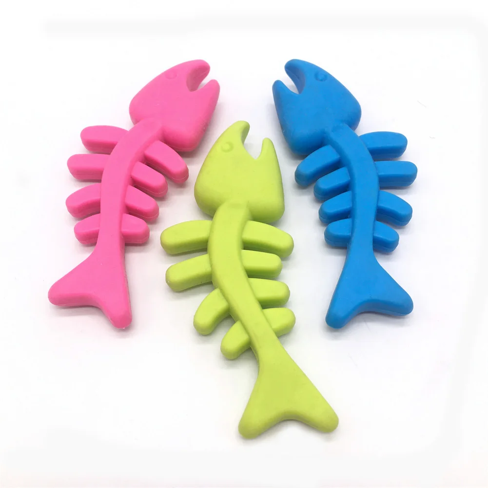 

Pet Supplies Rubber Fish Bone Pet Chew Toys Dog Dental Care Molar Toys Puppies Cats Bite Resistance Toys Pet Training Toy
