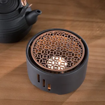 

Japanese Candle Heating Base Tea Warmer Kungfu Tea Ceremony Ceramic Boiled Flower Tea Heater Tea Pot Warmer Insulation MJ72011