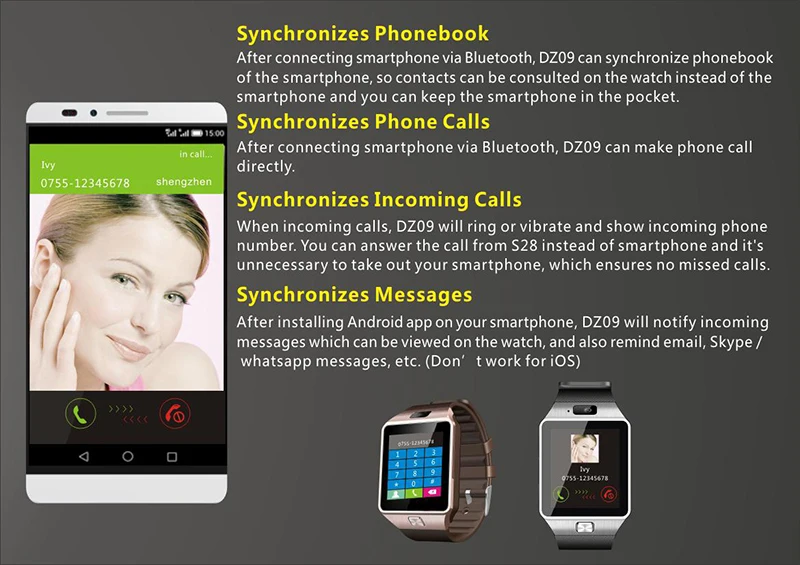 Смарт-часы DZ09 с поддержкой sim-карты TF, камеры, наручные часы с функцией телефонного звонка, Bluetooth, Смарт-часы для Android IOS, поддержка нескольких языков