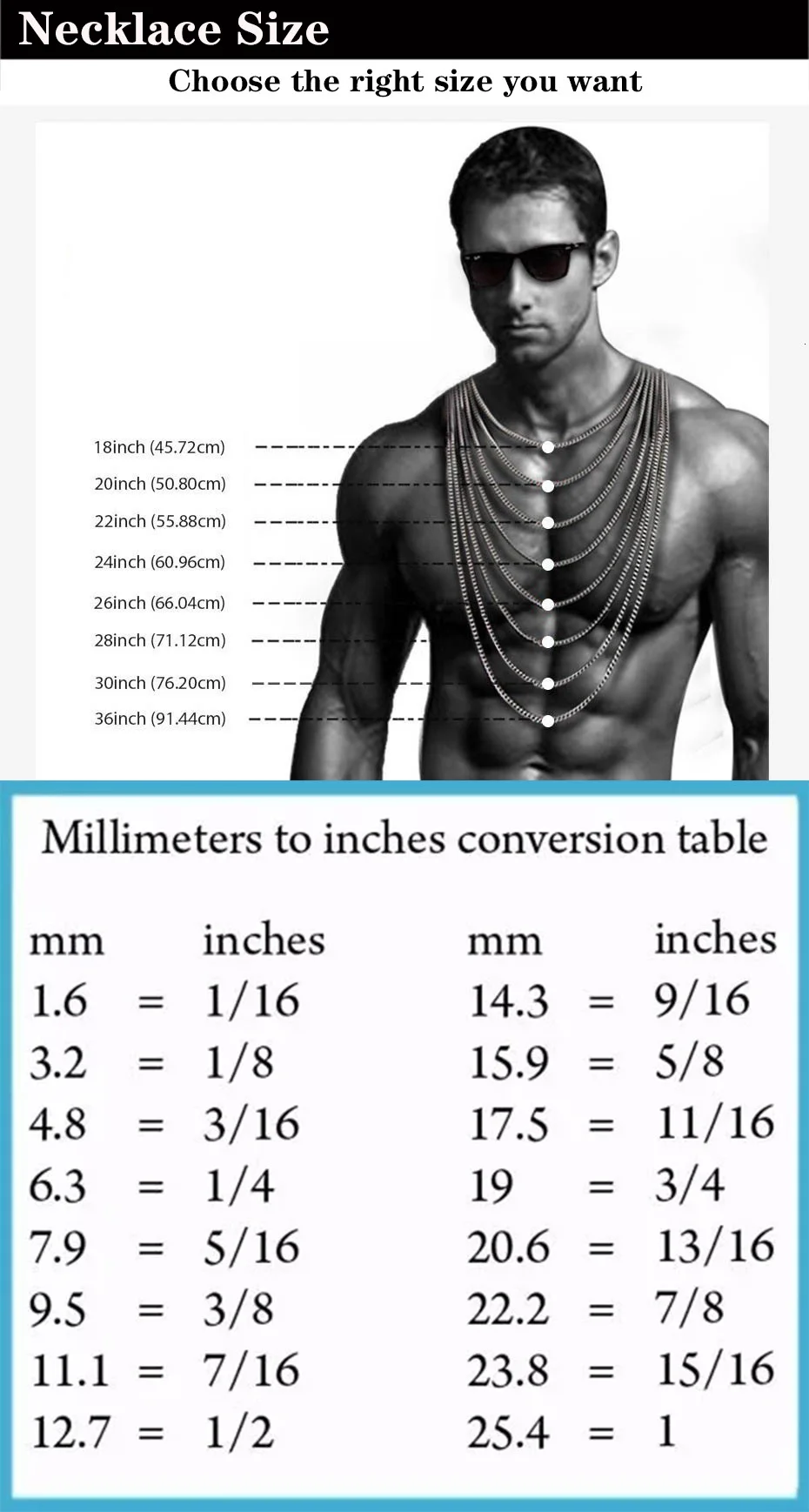 necklace size