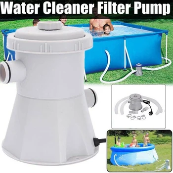 

Home Swimming Pool Filter Pump Durable Circulation Garden Patio Above Ground Replacement Parts UK Plug Water Cleaner Bathroom