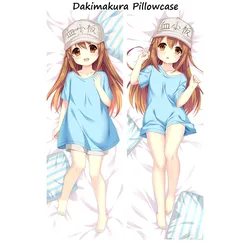 Anime Game Cells At Work Dakimakura Pillowcase RBC Seqkeqkyuu Leukocyte Cosplay Hug Body Pillow 150X50 Bed Sleeping Pillow Cover